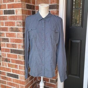 Calvin Klein Pin‎ Stripe Fitted Blouse